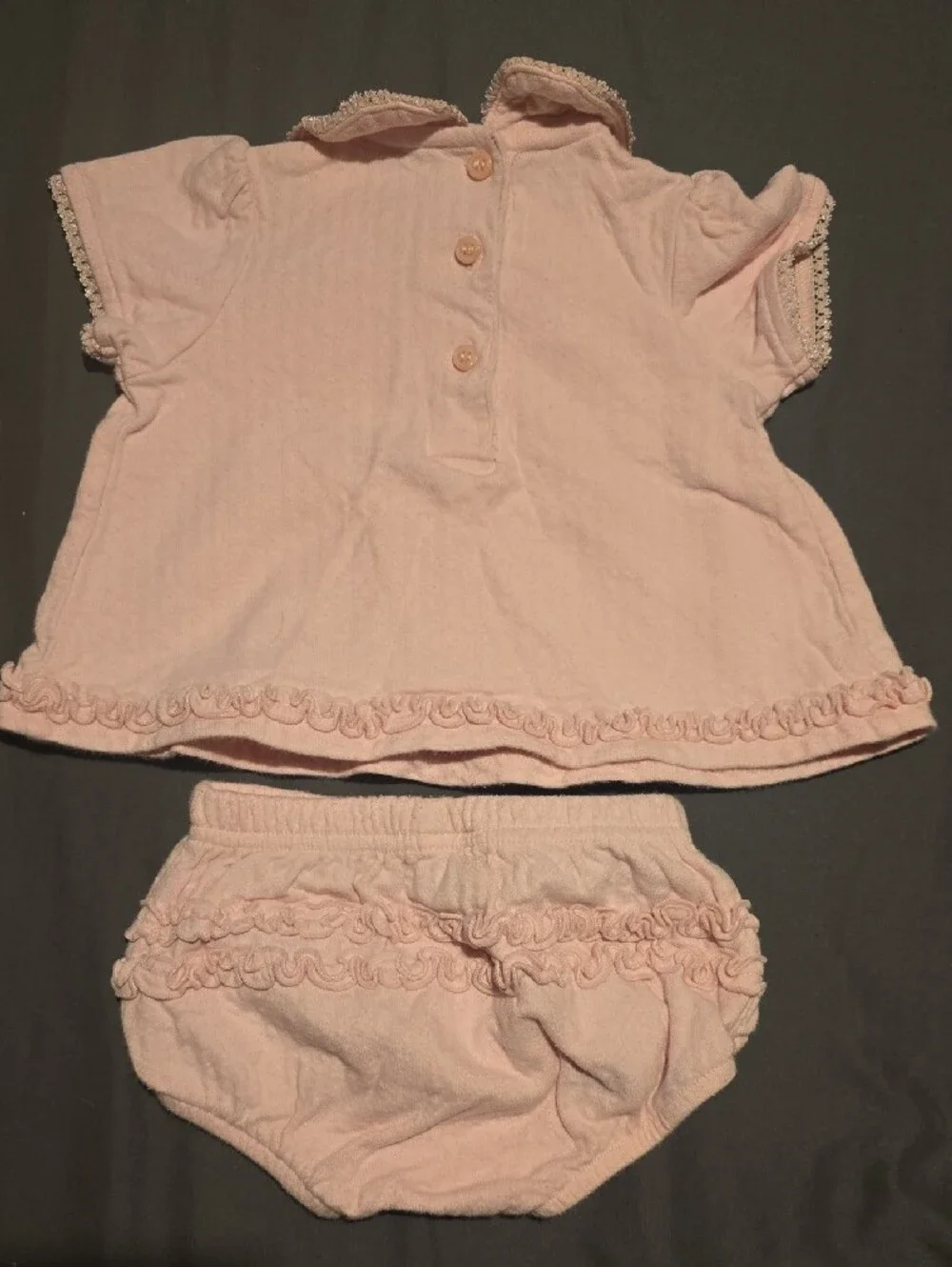 Starting Out Pink Cotton Top & Diaper Cover Set